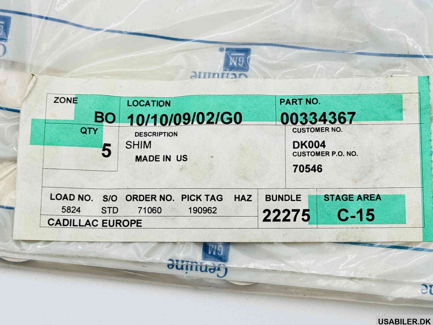 GM 334367 Shim, Pinion Bearing/.011