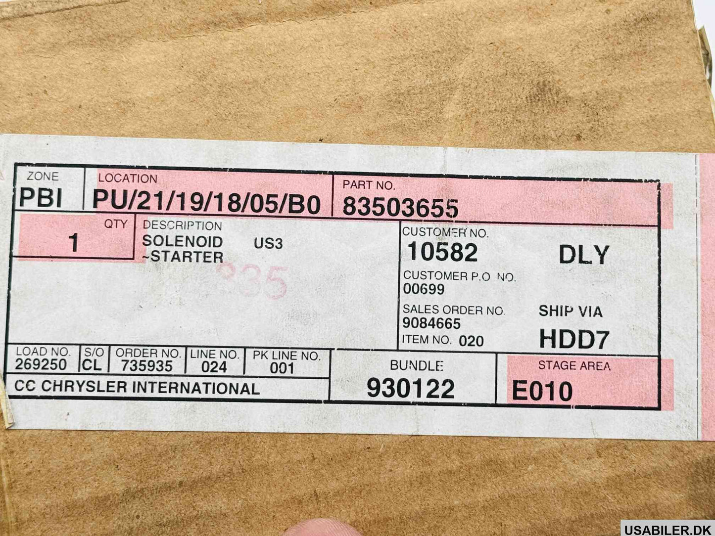 MOPAR 83503655 Solenoid