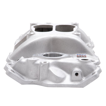 Performer indsugningsmanifold til 1955-86 Small-Block Chevy, satin finish