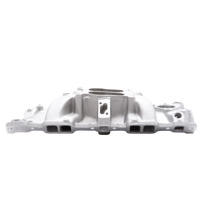 Performer indsugningsmanifold til 1955-86 Small-Block Chevy, satin finish