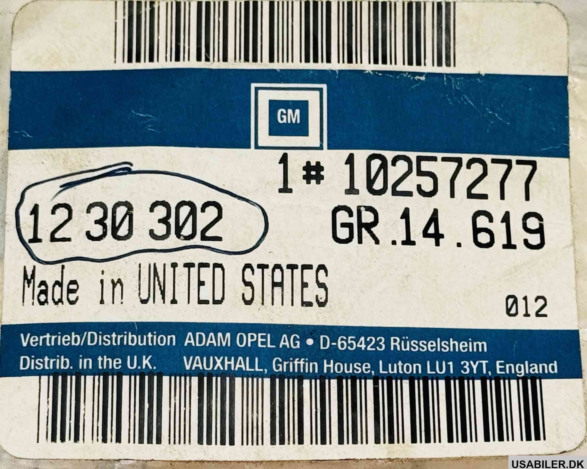 GM 10257277 Reflector, Front Side Door Warning