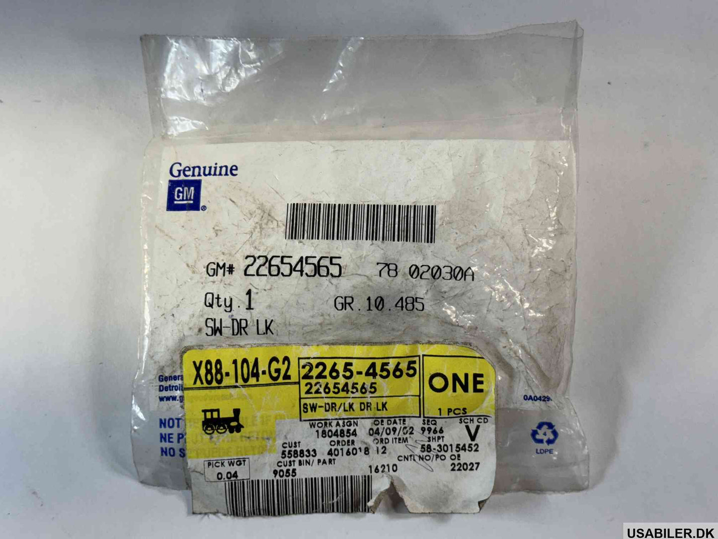 GM 22654565 Switch Assembly, Door Lock