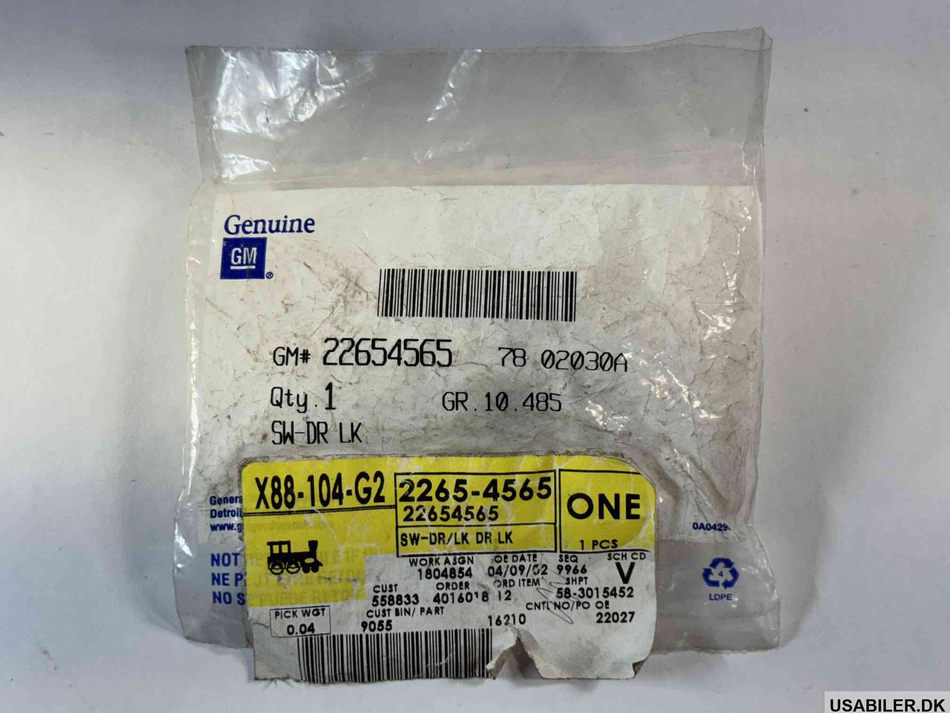 GM 22654565 Switch Assembly, Door Lock