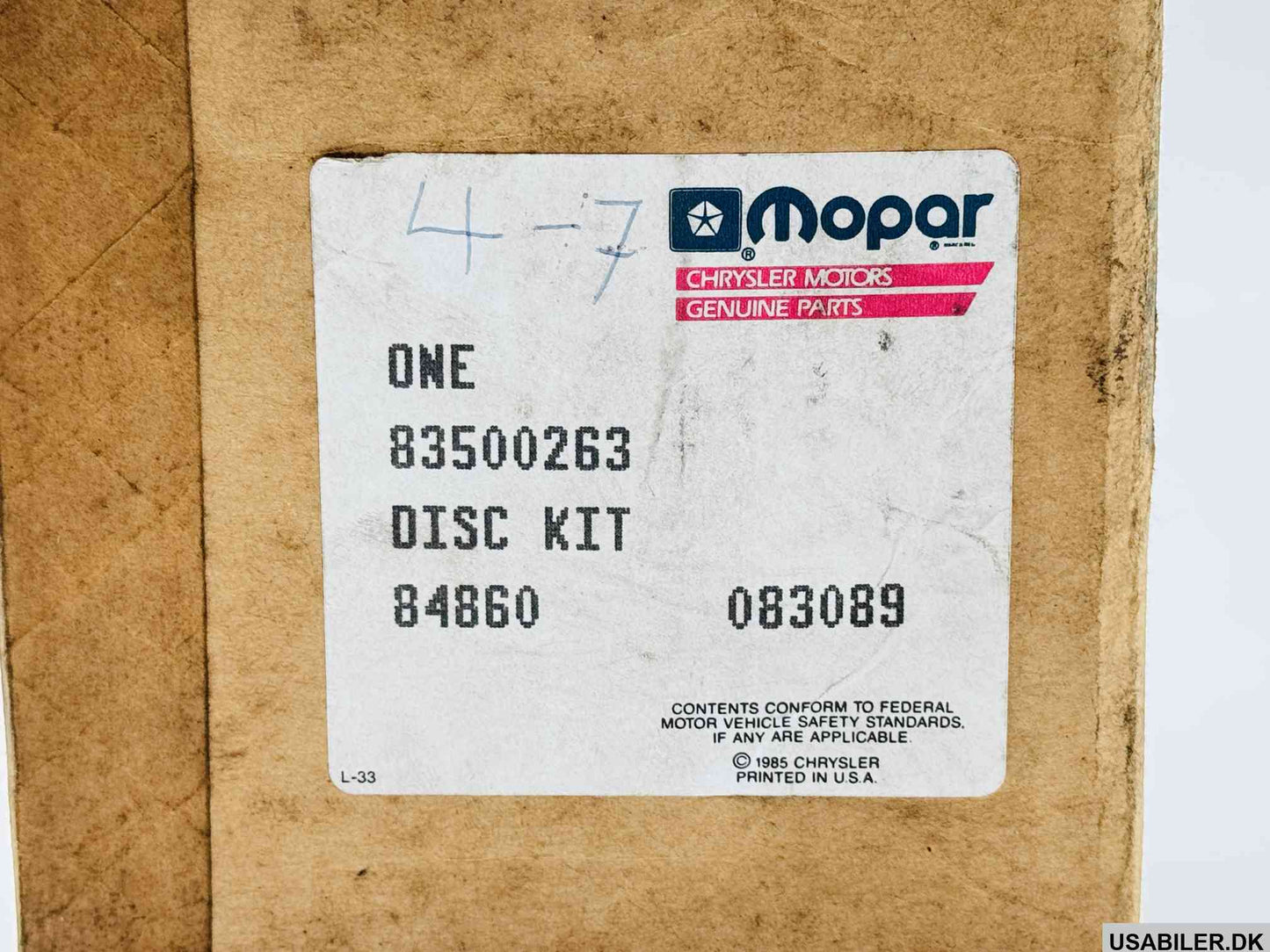 MOPAR 83500263 Disc Kit, Differential