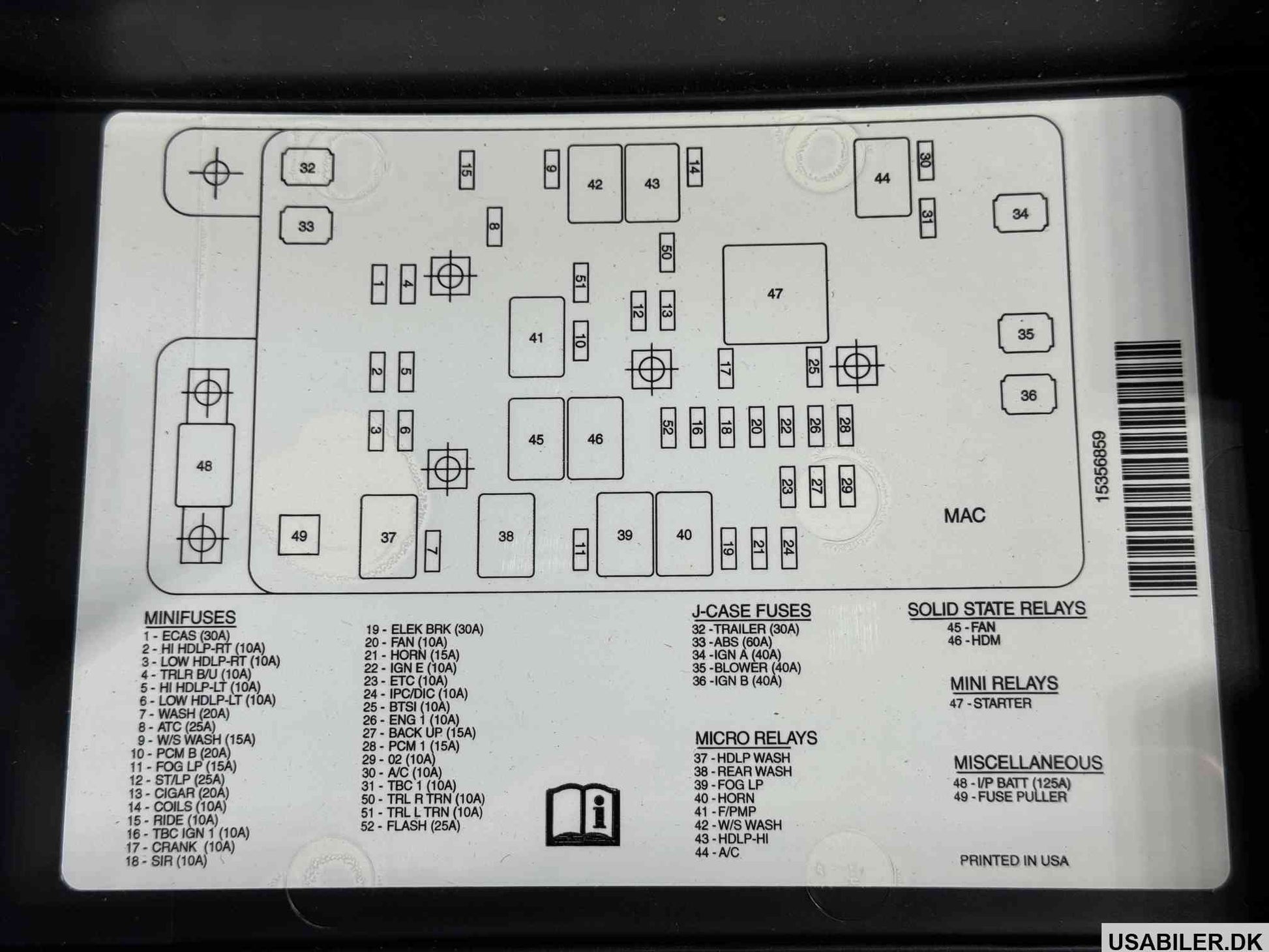 GM 15059750 Cover, Accessory Wiring Junction Block (Includes Label)