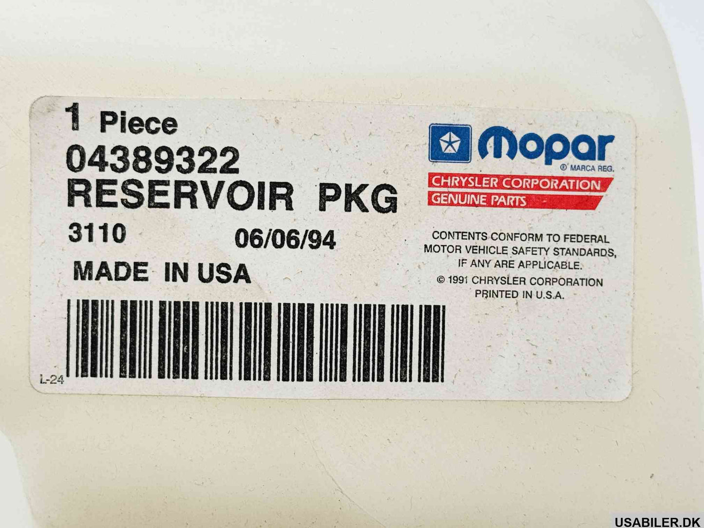 MOPAR 04389322 Windshield Washer Fluid Reservoir