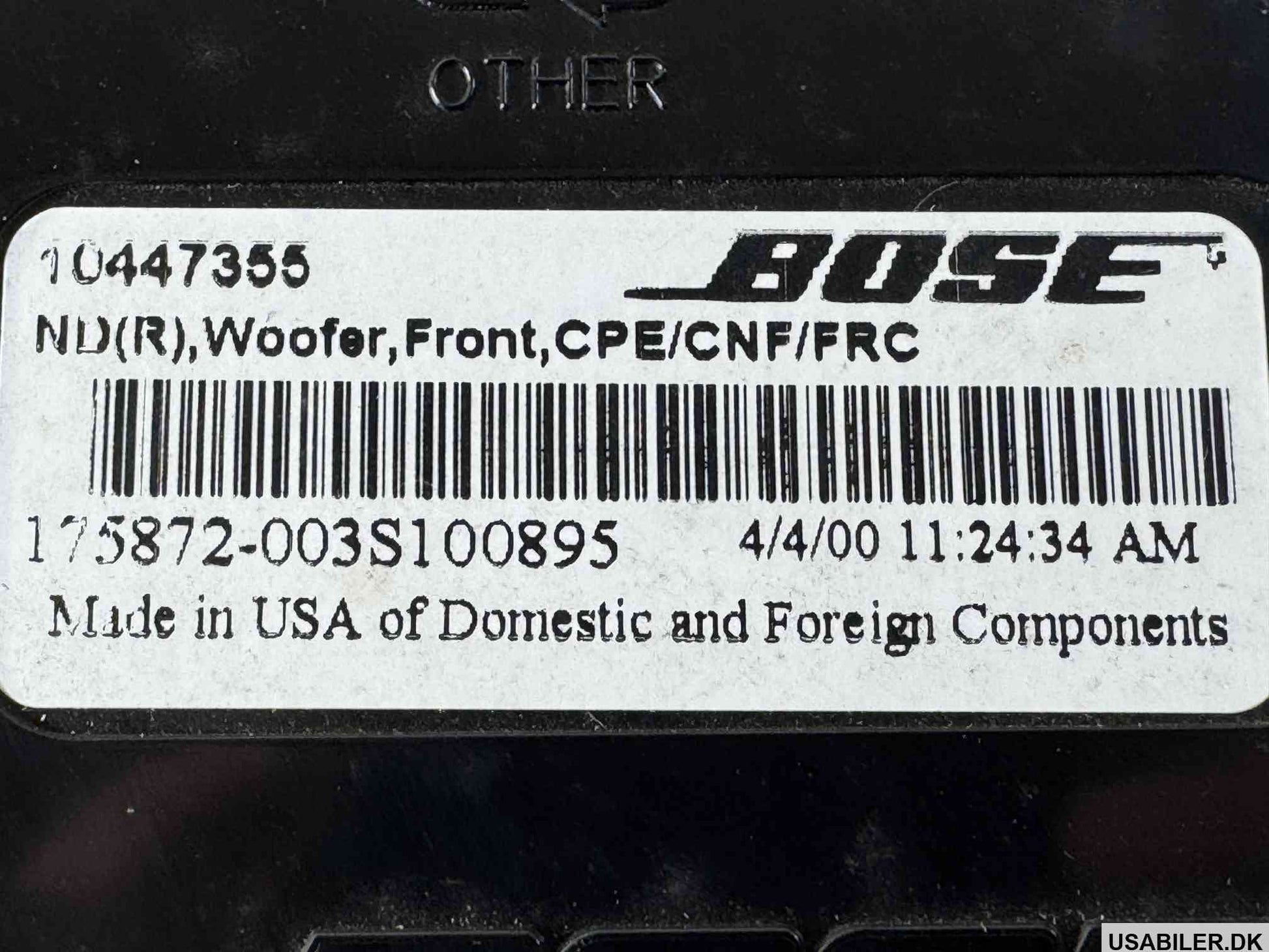 GM 10447355 Speaker Assembly, Radio Front