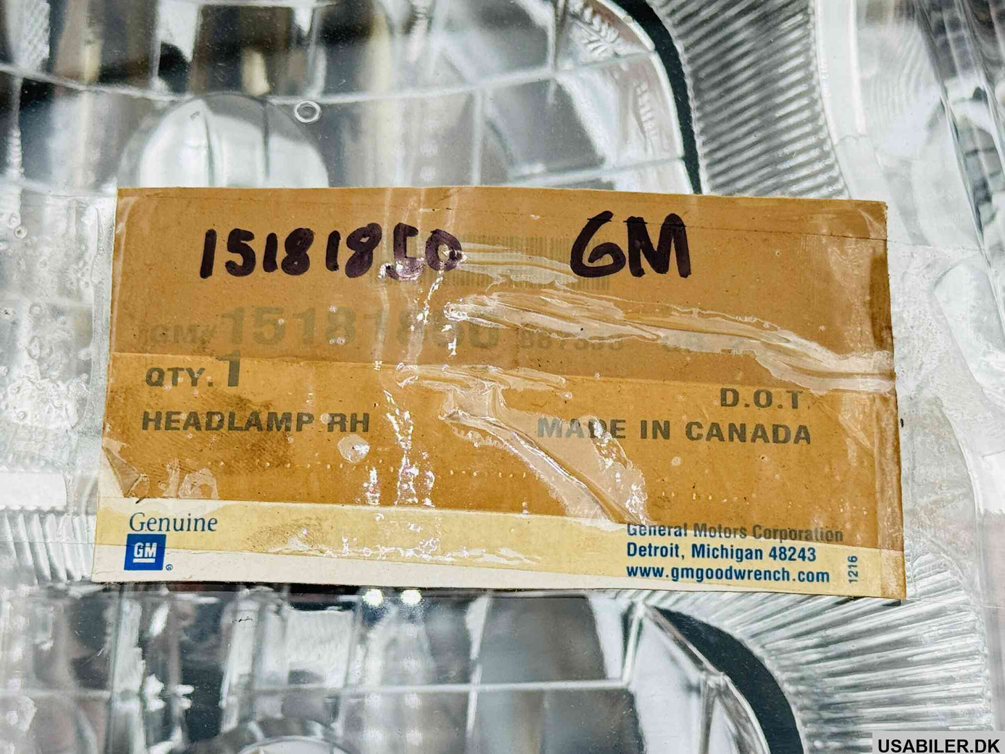 GM 15181850 Capsule / Headlamp / Fog Lamp Headlamp