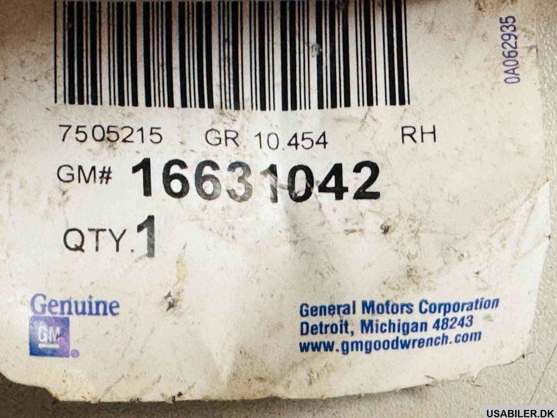 GM 16631042 Hinge Asm,Front Side Door Lower