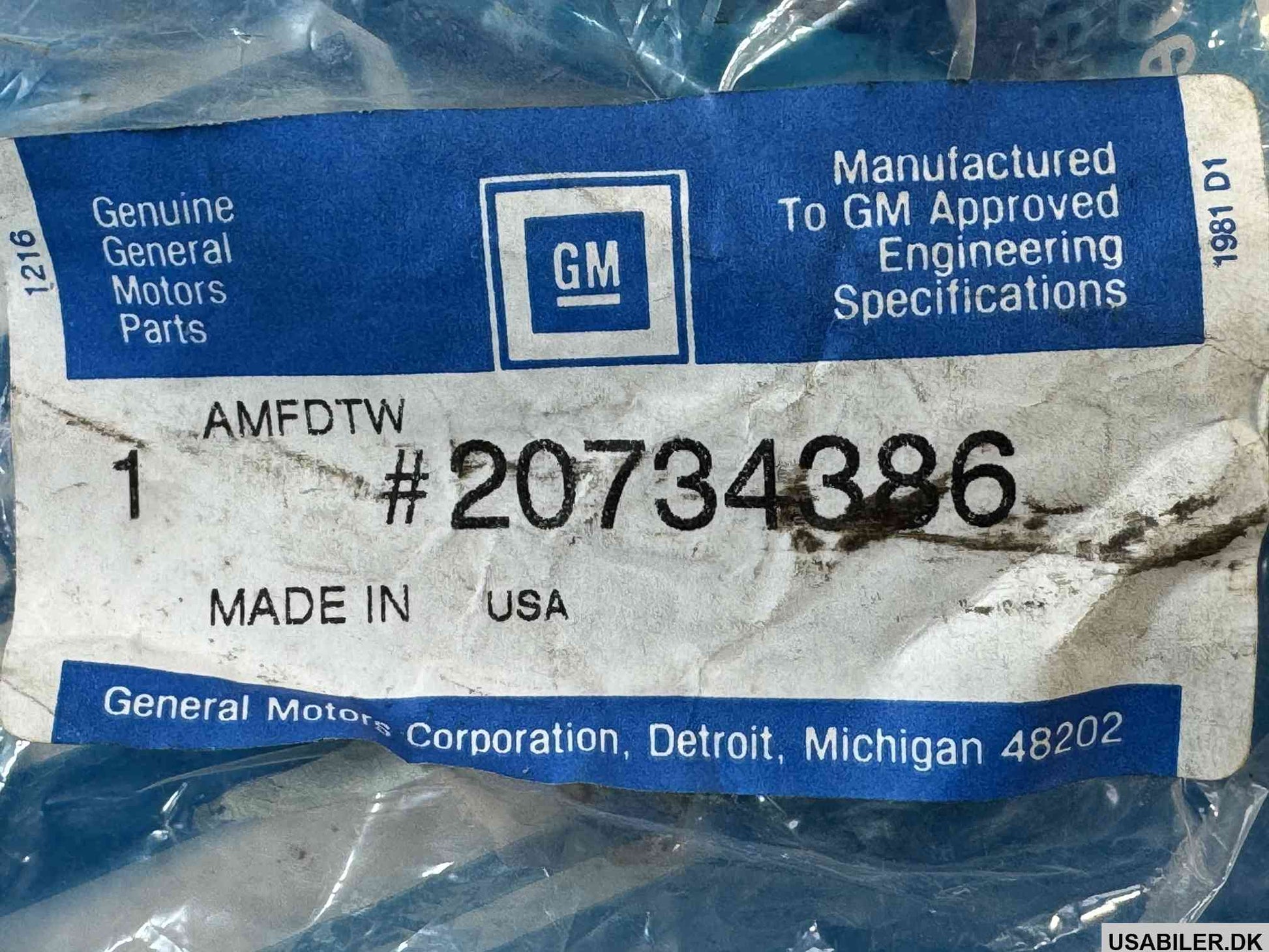 GM 20734387 Front Door handle Outside 1990-1991 Pontiac Bonneville 