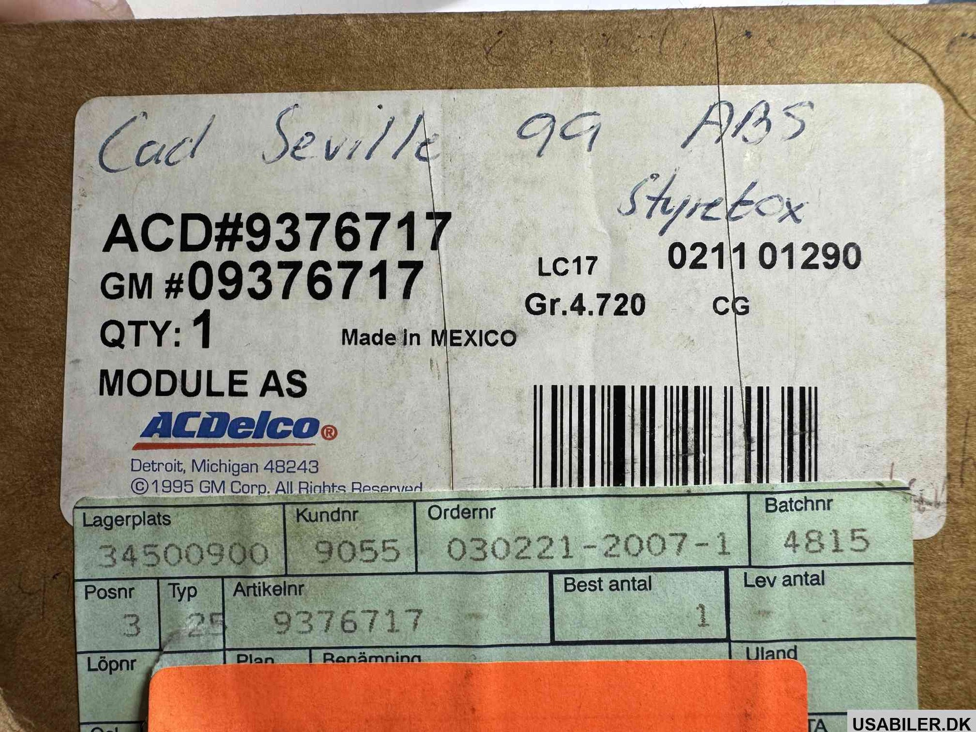 GM 09360979 Control Module 